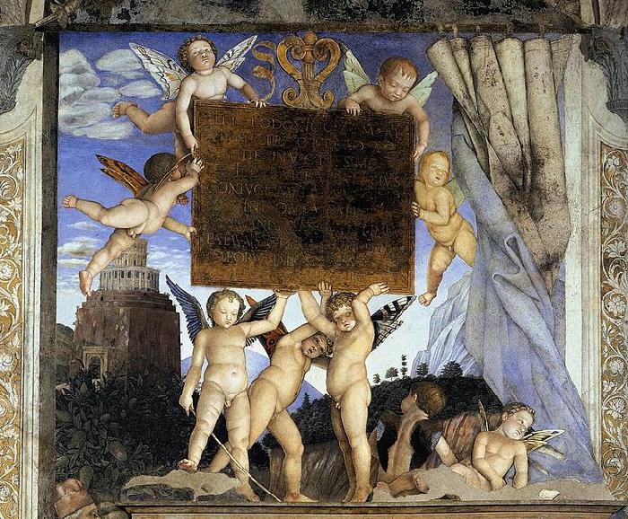 Andrea Mantegna Inscription with Putti oil painting image